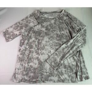 MTA Sport Pullover XL Tie Dye Long Sleeve Athleisure Top Gray White‎